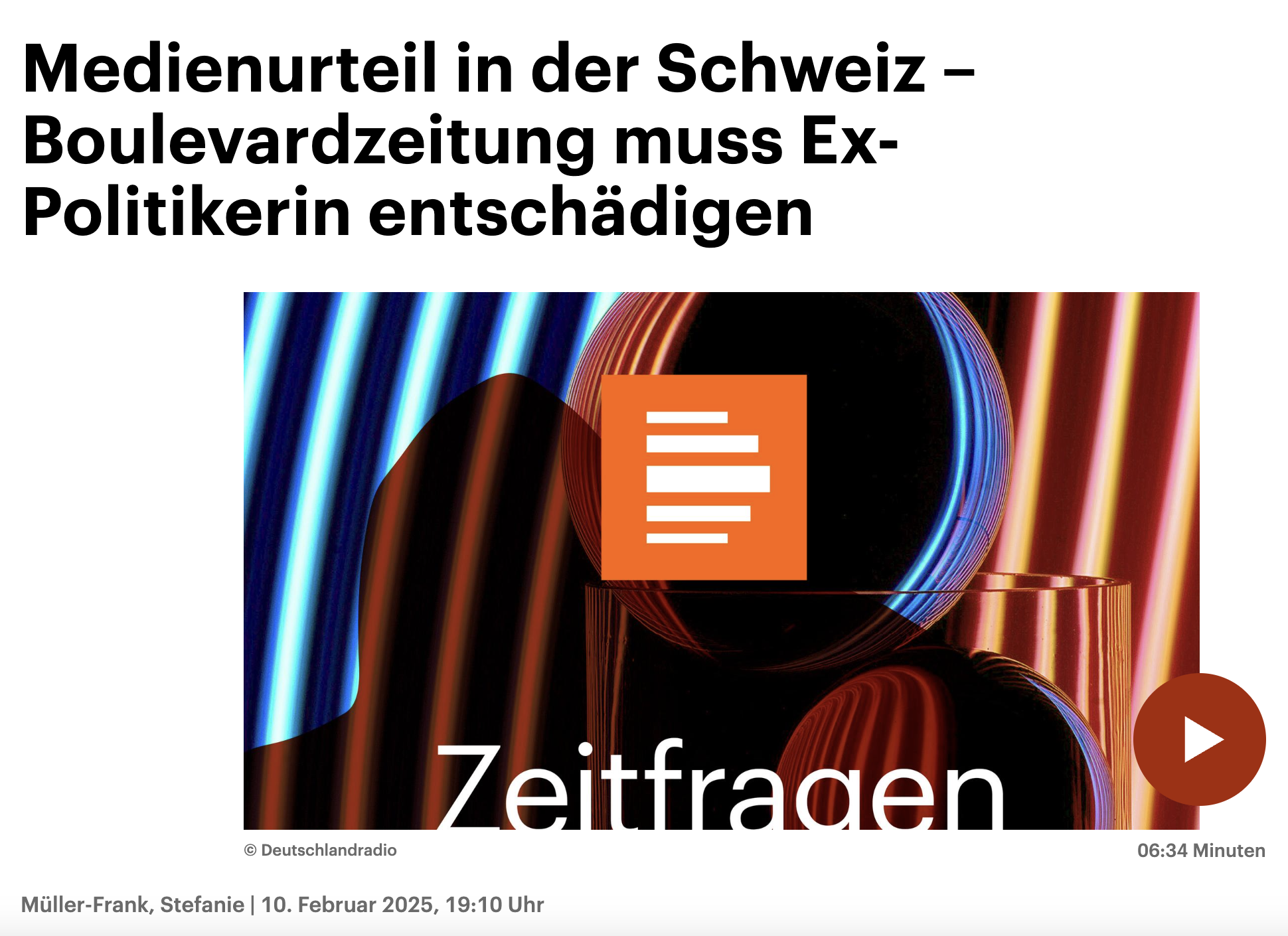 DEUTSCHLANDFUNK | ZEITFRAGEN